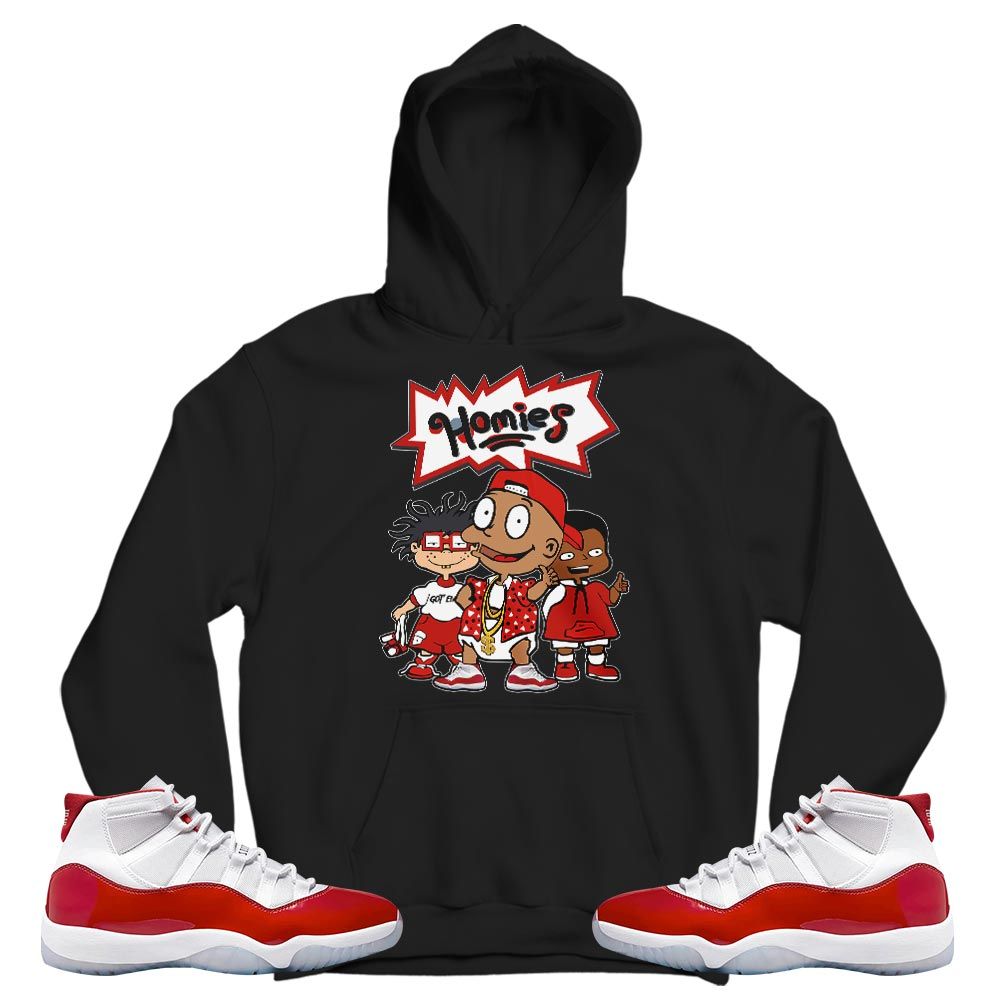 Cartoon 90s Homies Sneaker Shirt Match Cherry 11s, Jordan 11 Retro Cherry MKO T-Shirt