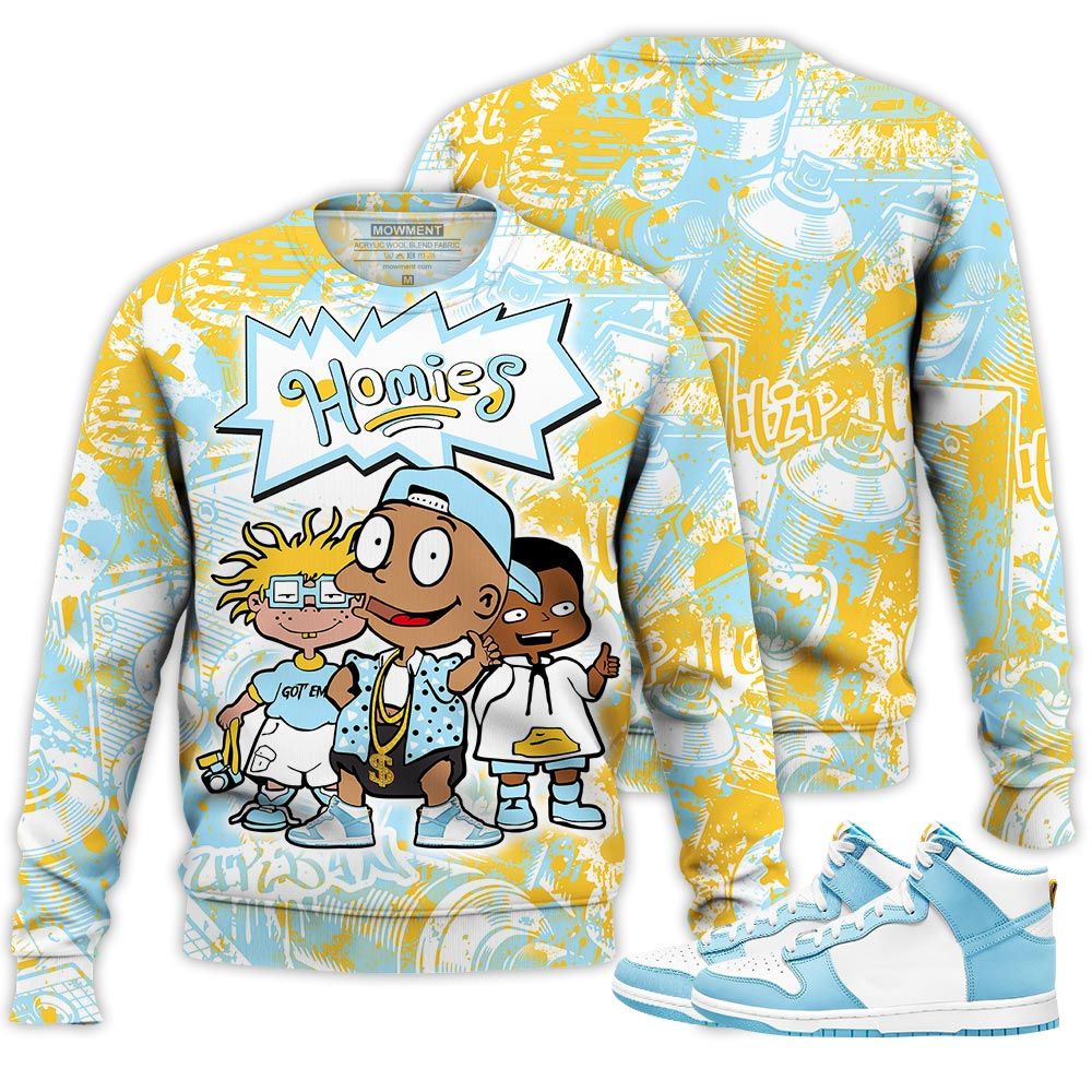 Cartoon 90S Homies Sneaker Shirt Match Dunk High Blue Chill, Dunk High Homer Simpson Hoodie Sweatshirt Tee All Over Print MKO Shirt Cartoon 90S Homies Sneaker Shirt Match Dunk High Blue Chill, Dunk High Homer Simpson Hoodie Sweatshirt Tee All Over Print MKO Shirt