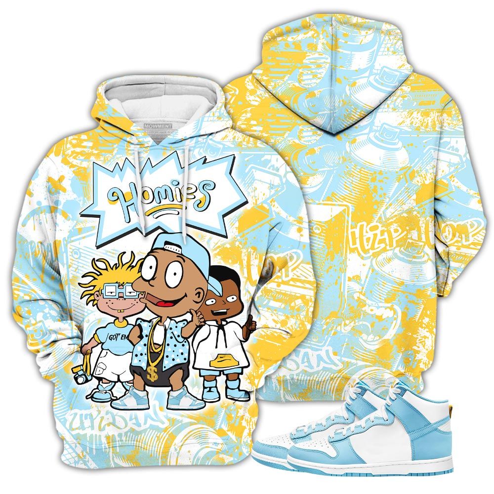 Cartoon 90S Homies Sneaker Shirt Match Dunk High Blue Chill, Dunk High Homer Simpson Hoodie Sweatshirt Tee All Over Print MKO Shirt Cartoon 90S Homies Sneaker Shirt Match Dunk High Blue Chill, Dunk High Homer Simpson Hoodie Sweatshirt Tee All Over Print MKO Shirt