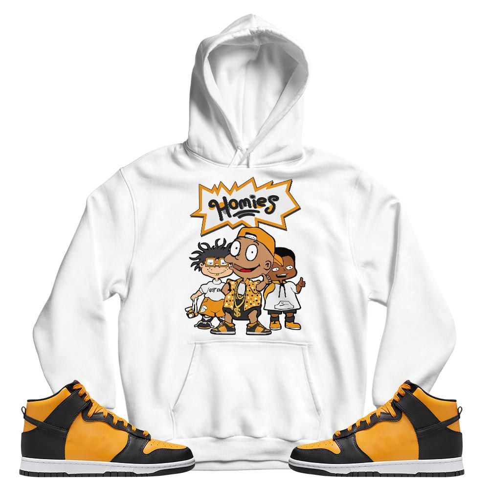 Cartoon 90s Homies Sneaker Shirt Match Dunk Reverse Goldenrod, Dunk High Bruce Lee MKO T-Shirt Cartoon 90s Homies Sneaker Shirt Match Dunk Reverse Goldenrod, Dunk High Bruce Lee MKO T-Shirt