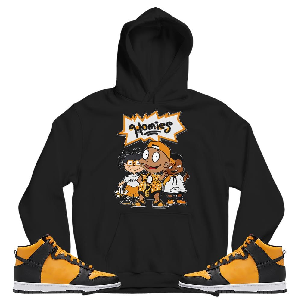 Cartoon 90s Homies Sneaker Shirt Match Dunk Reverse Goldenrod, Dunk High Bruce Lee MKO T-Shirt Cartoon 90s Homies Sneaker Shirt Match Dunk Reverse Goldenrod, Dunk High Bruce Lee MKO T-Shirt