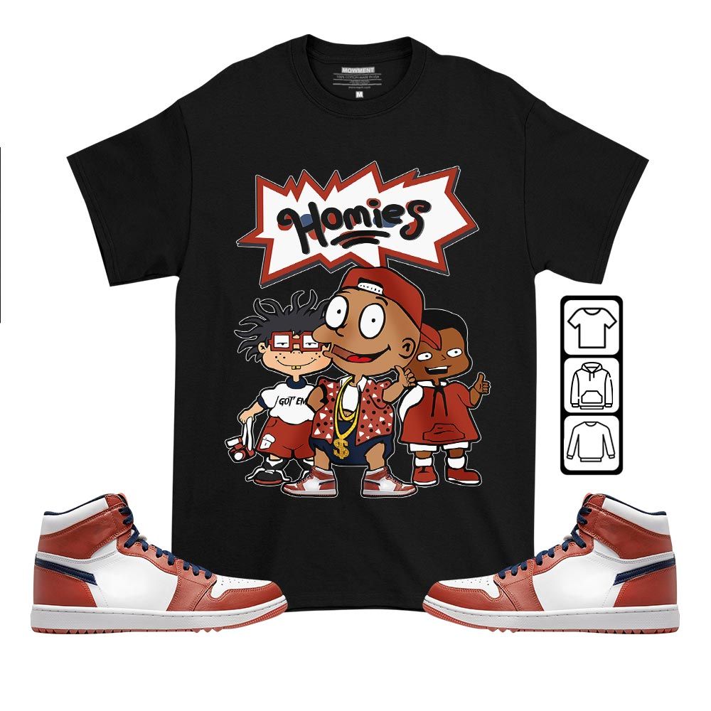 Cartoon 90s Homies Sneaker Shirt Match Eastside Golf 1s, Jordan 1 High Eastside Golf MKO T-Shirt Cartoon 90s Homies Sneaker Shirt Match Eastside Golf 1s, Jordan 1 High Eastside Golf MKO T-Shirt