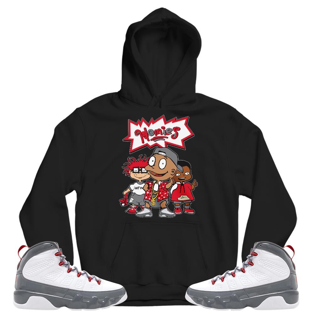 Cartoon 90s Homies Sneaker Shirt Match Fire Red 9s, Jordan 9 Retro Fire Red MKO T-Shirt