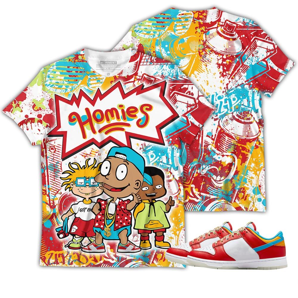 Cartoon 90S Homies Sneaker Shirt Match Fruity Pebbles Shoes, Dunk Low Fruity Pebbles Hoodie Sweatshirt Tee All Over Print MKO Shirt Cartoon 90S Homies Sneaker Shirt Match Fruity Pebbles Shoes, Dunk Low Fruity Pebbles Hoodie Sweatshirt Tee All Over Print MKO Shirt