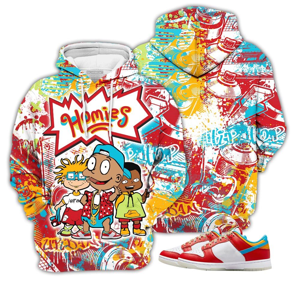 Cartoon 90S Homies Sneaker Shirt Match Fruity Pebbles Shoes, Dunk Low Fruity Pebbles Hoodie Sweatshirt Tee All Over Print MKO Shirt Cartoon 90S Homies Sneaker Shirt Match Fruity Pebbles Shoes, Dunk Low Fruity Pebbles Hoodie Sweatshirt Tee All Over Print MKO Shirt