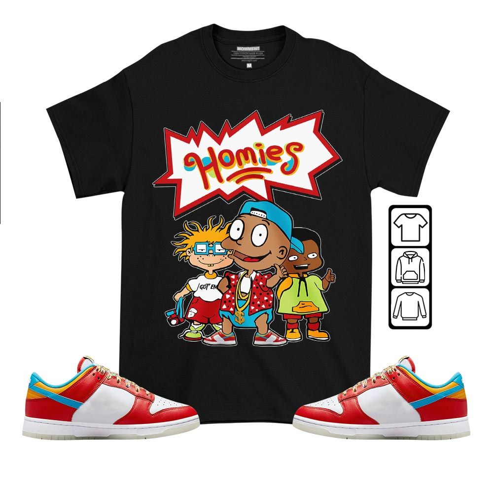 Cartoon 90s Homies Sneaker Shirt Match Fruity Pebbles Shoes, Dunk Low Fruity Pebbles MKO T-Shirt Cartoon 90s Homies Sneaker Shirt Match Fruity Pebbles Shoes, Dunk Low Fruity Pebbles MKO T-Shirt