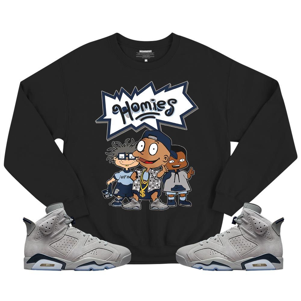 Cartoon 90s Homies Sneaker Shirt Match Georgetown 6s, Jordan 6 Retro Georgetown MKO T-Shirt Cartoon 90s Homies Sneaker Shirt Match Georgetown 6s, Jordan 6 Retro Georgetown MKO T-Shirt