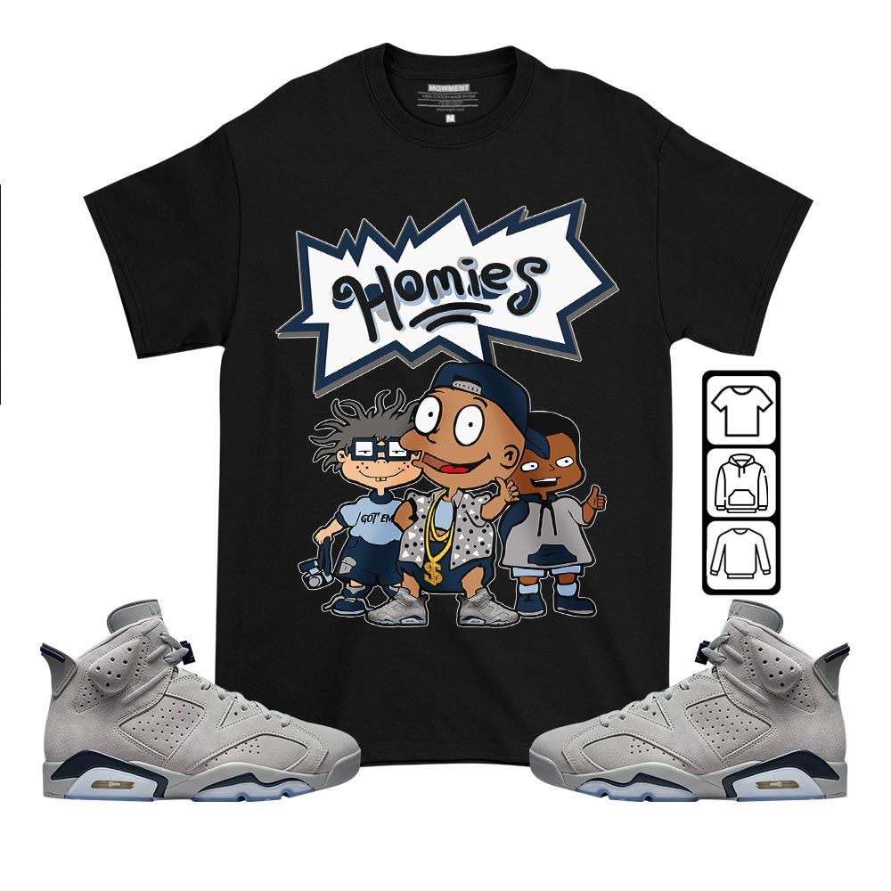 Cartoon 90s Homies Sneaker Shirt Match Georgetown 6s, Jordan 6 Retro Georgetown MKO T-Shirt Cartoon 90s Homies Sneaker Shirt Match Georgetown 6s, Jordan 6 Retro Georgetown MKO T-Shirt