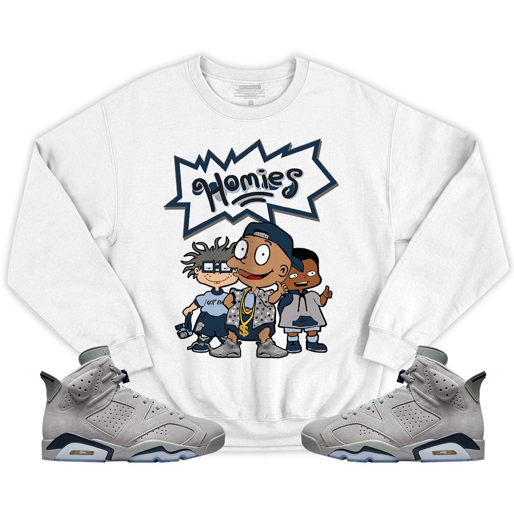 Cartoon 90s Homies Sneaker Shirt Match Georgetown 6s, Jordan 6 Retro Georgetown MKO T-Shirt Cartoon 90s Homies Sneaker Shirt Match Georgetown 6s, Jordan 6 Retro Georgetown MKO T-Shirt