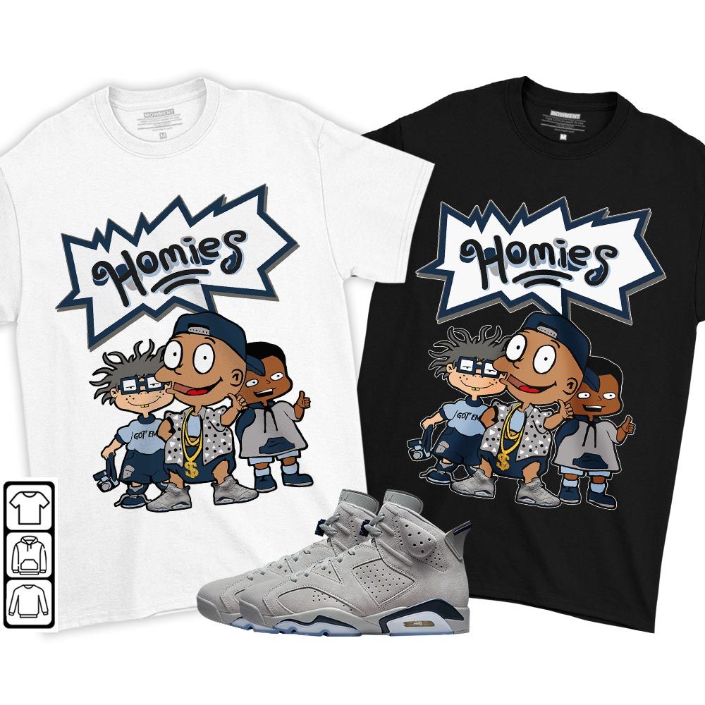 Cartoon 90s Homies Sneaker Shirt Match Georgetown 6s, Jordan 6 Retro Georgetown MKO T-Shirt Cartoon 90s Homies Sneaker Shirt Match Georgetown 6s, Jordan 6 Retro Georgetown MKO T-Shirt