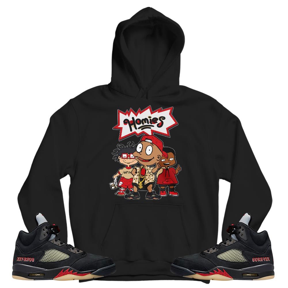 Cartoon 90s Homies Sneaker Shirt Match Gore-Tex 5s, Jordan 5 GORE-TEX Off Noir MKO T-Shirt