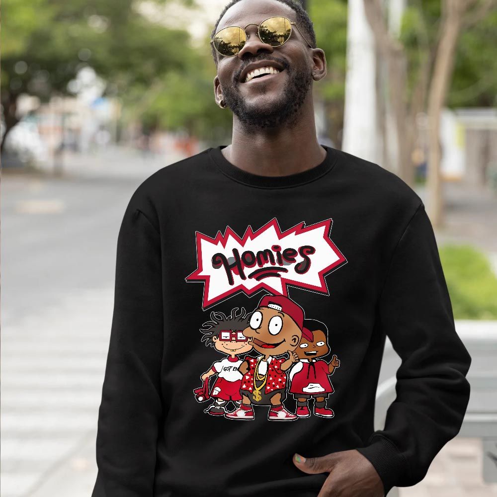 Cartoon 90s Homies Sneaker Shirt Match High OG Chicago 1s, Jordan 1 Lost Found Chicago MKO T-Shirt Cartoon 90s Homies Sneaker Shirt Match High OG Chicago 1s, Jordan 1 Lost Found Chicago MKO T-Shirt