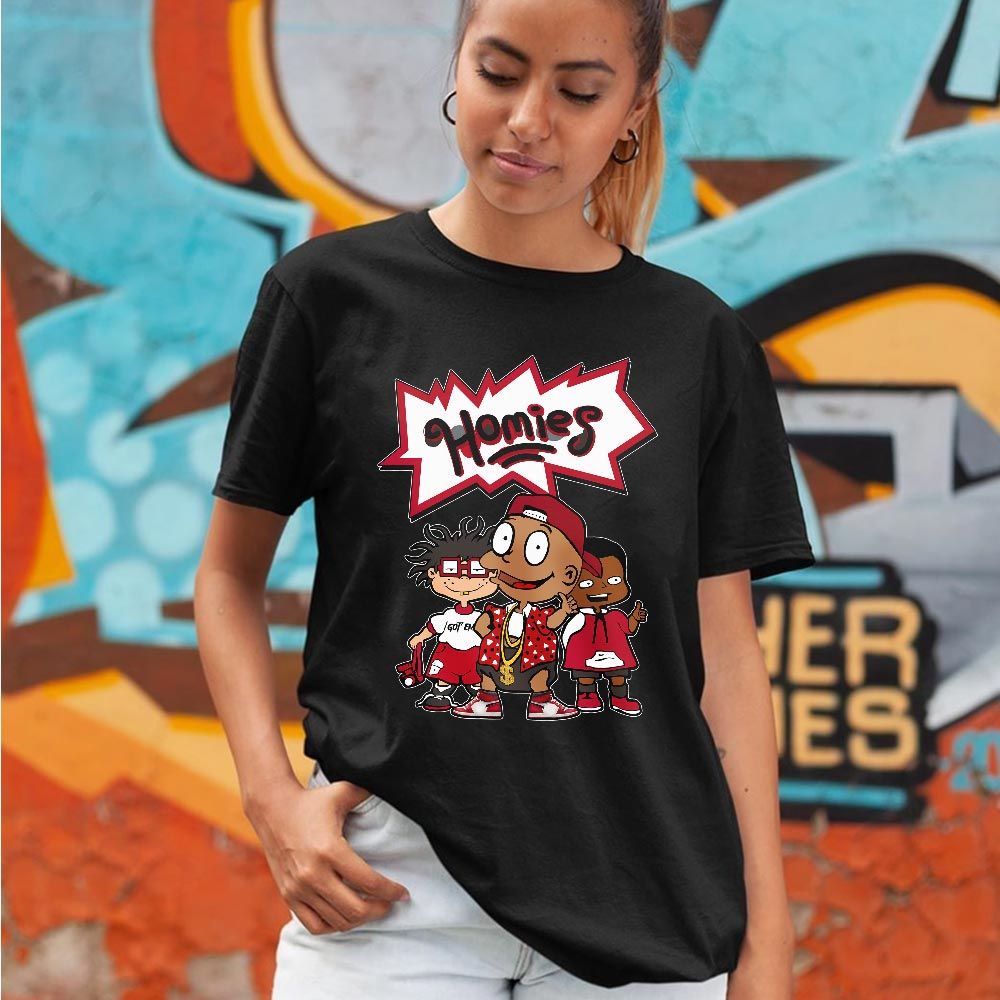 Cartoon 90s Homies Sneaker Shirt Match High OG Chicago 1s, Jordan 1 Lost Found Chicago MKO T-Shirt Cartoon 90s Homies Sneaker Shirt Match High OG Chicago 1s, Jordan 1 Lost Found Chicago MKO T-Shirt