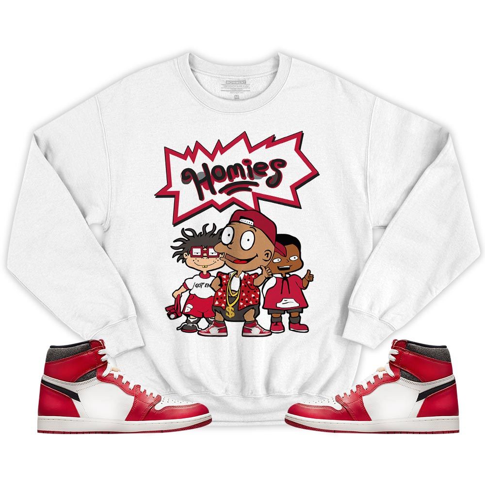 Cartoon 90s Homies Sneaker Shirt Match High OG Chicago 1s, Jordan 1 Lost Found Chicago MKO T-Shirt Cartoon 90s Homies Sneaker Shirt Match High OG Chicago 1s, Jordan 1 Lost Found Chicago MKO T-Shirt