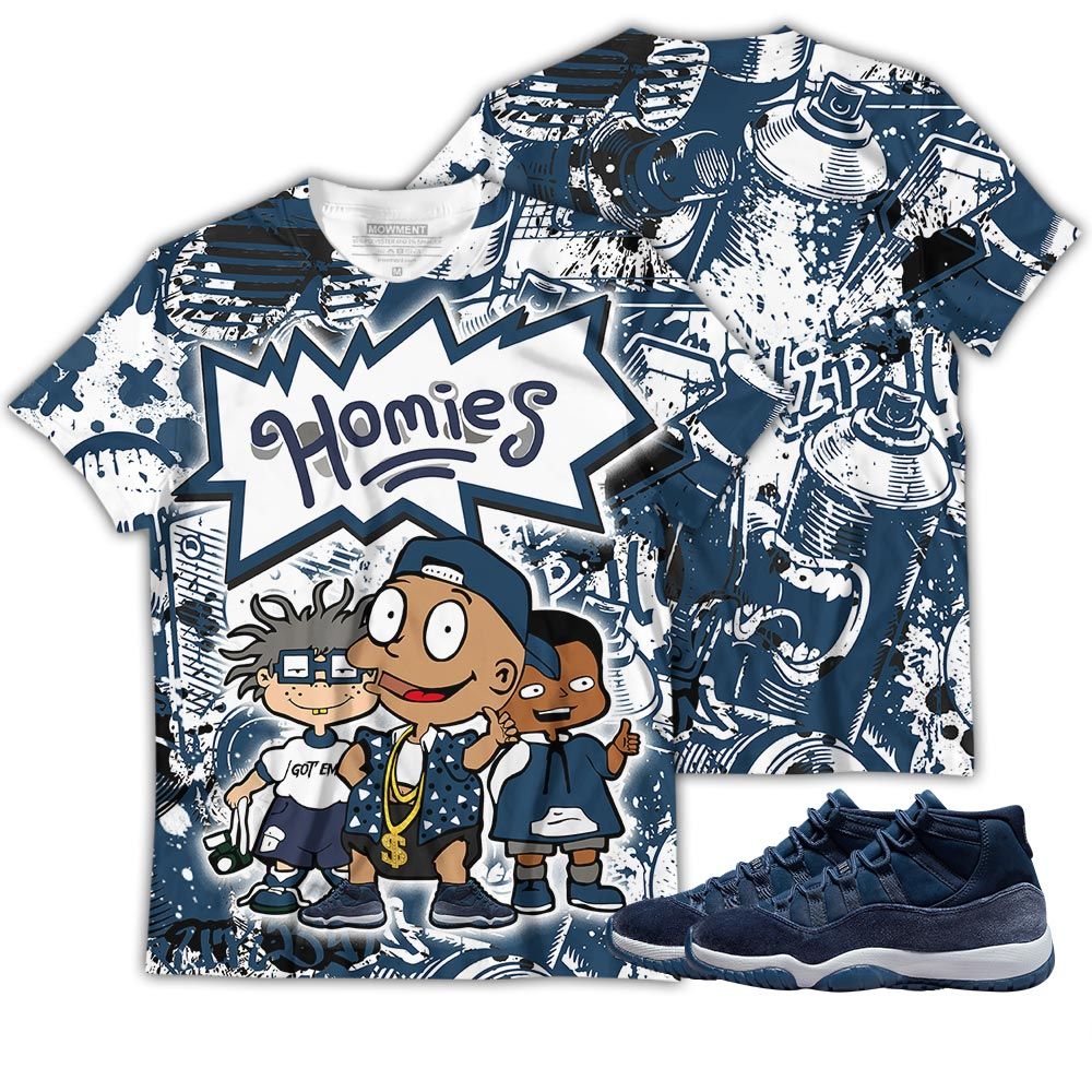 Cartoon 90S Homies Sneaker Shirt Match Midnight Navy 11S, Jordan 11 Retro Midnight Navy Hoodie Sweatshirt Tee All Over Print MKO Shirt Cartoon 90S Homies Sneaker Shirt Match Midnight Navy 11S, Jordan 11 Retro Midnight Navy Hoodie Sweatshirt Tee All Over Print MKO Shirt