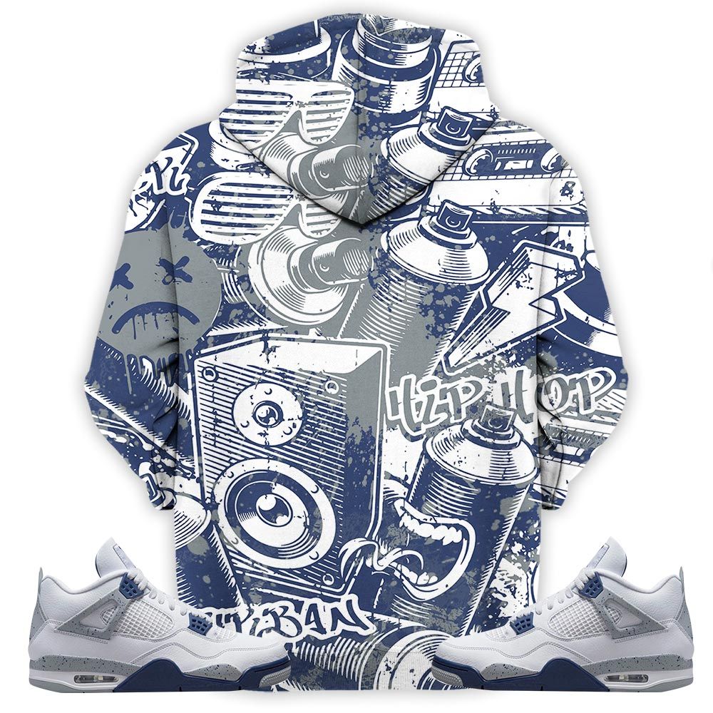 Cartoon 90S Homies Sneaker Shirt Match Midnight Navy 4S, Jordan 4 Retro Midnight Navy Hoodie Sweatshirt Tee All Over Print MKO Shirt