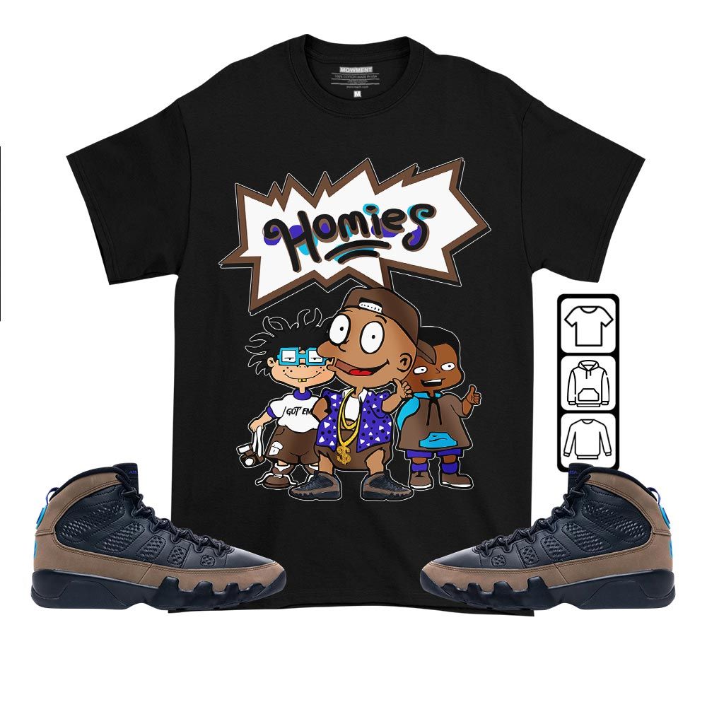 Cartoon 90s Homies Sneaker Shirt Match Olive Concord 9s, Jordan 9 Olive Concord MKO T-Shirt Cartoon 90s Homies Sneaker Shirt Match Olive Concord 9s, Jordan 9 Olive Concord MKO T-Shirt