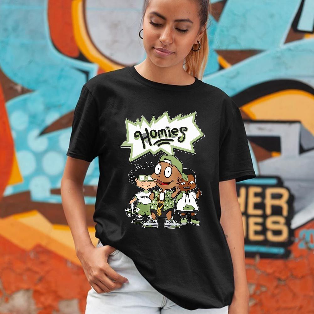 Cartoon 90s Homies Sneaker Shirt Match Retro Oil Green 4s, Jordan 4 Oil Green MKO T-Shirt Cartoon 90s Homies Sneaker Shirt Match Retro Oil Green 4s, Jordan 4 Oil Green MKO T-Shirt