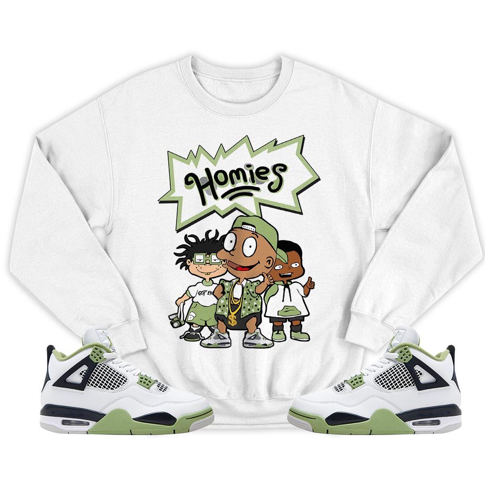 Cartoon 90s Homies Sneaker Shirt Match Retro Oil Green 4s, Jordan 4 Oil Green MKO T-Shirt Cartoon 90s Homies Sneaker Shirt Match Retro Oil Green 4s, Jordan 4 Oil Green MKO T-Shirt