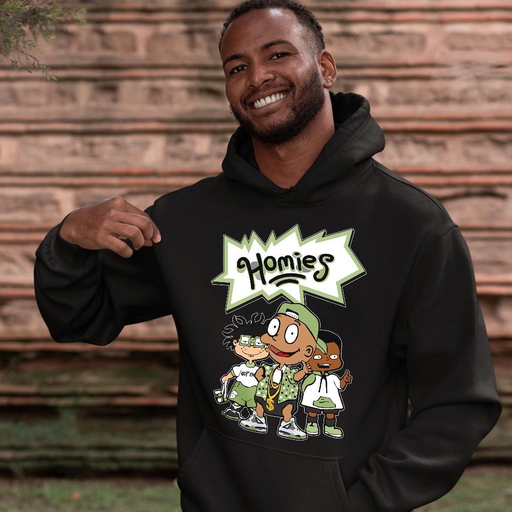 Cartoon 90s Homies Sneaker Shirt Match Retro Oil Green 4s, Jordan 4 Oil Green MKO T-Shirt Cartoon 90s Homies Sneaker Shirt Match Retro Oil Green 4s, Jordan 4 Oil Green MKO T-Shirt