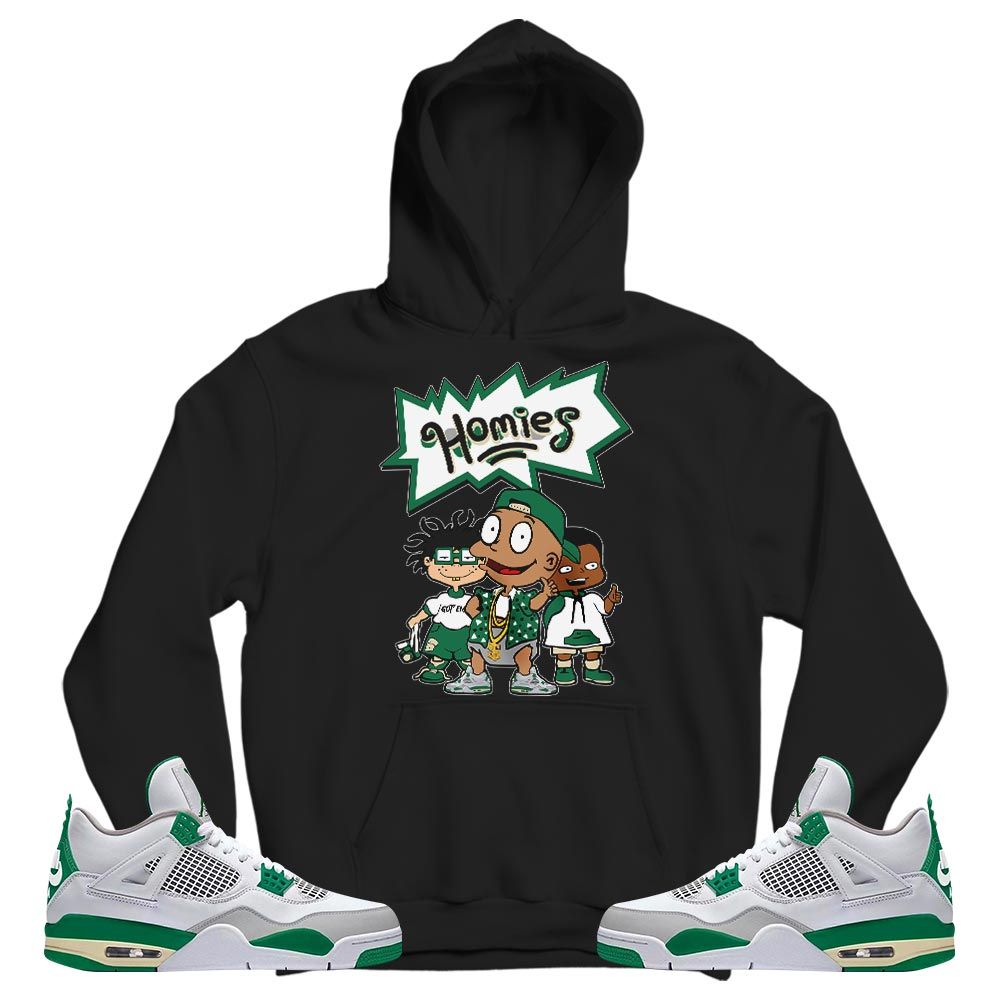 Cartoon 90s Homies Sneaker Shirt Match Retro Pine Green 4s, Jordan 4 Pine Green MKO T-Shirt