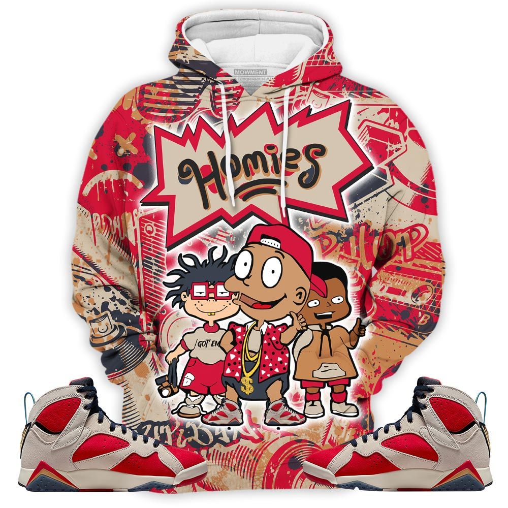 Cartoon 90S Homies Sneaker Shirt Match Trophy Room 7S, Jordan 7 Trophy Room Hoodie Sweatshirt Tee All Over Print MKO Shirt Cartoon 90S Homies Sneaker Shirt Match Trophy Room 7S, Jordan 7 Trophy Room Hoodie Sweatshirt Tee All Over Print MKO Shirt
