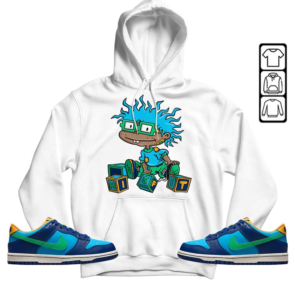 Cartoon 90s Misfit Sneaker Shirt Match Dunk Low GS Kyrie, Dunk Low GS Electric Algae MKO T-Shirt