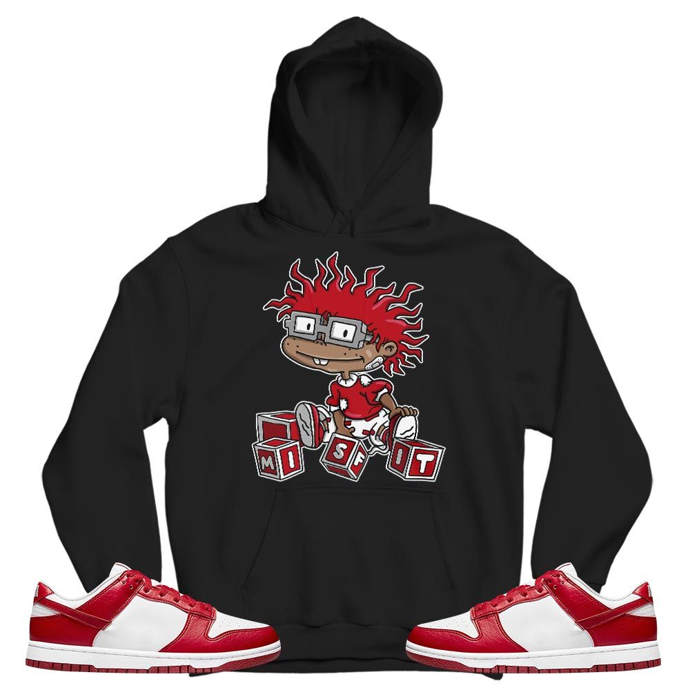 Cartoon 90s Misfit Sneaker Shirt Match Low Nature White Gym Red, Dunk Low Gym Red MKO T-Shirt