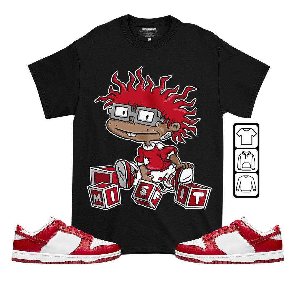 Cartoon 90s Misfit Sneaker Shirt Match Low Nature White Gym Red, Dunk Low Gym Red MKO T-Shirt Cartoon 90s Misfit Sneaker Shirt Match Low Nature White Gym Red, Dunk Low Gym Red MKO T-Shirt