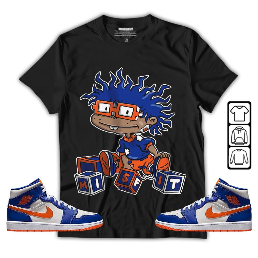 Cartoon 90s Misfit Sneaker Shirt Match Mid Knicks 1s, Jordan 1 Mid Knicks MKO T-Shirt Cartoon 90s Misfit Sneaker Shirt Match Mid Knicks 1s, Jordan 1 Mid Knicks MKO T-Shirt