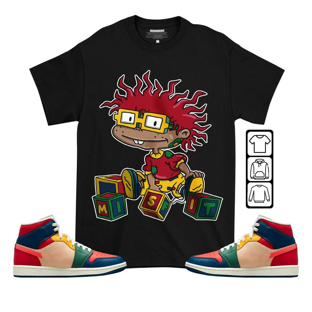 Cartoon 90s Misfit Sneaker Shirt Match Mid Multi Color 2022 1s, Jordan 1 Mid Multi Color 2022 MKO T-Shirt Cartoon 90s Misfit Sneaker Shirt Match Mid Multi Color 2022 1s, Jordan 1 Mid Multi Color 2022 MKO T-Shirt