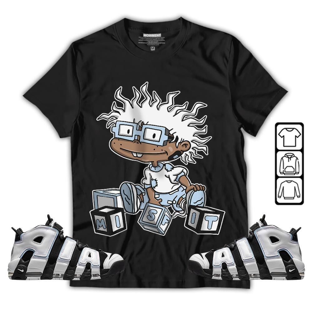 Cartoon 90s Misfit Sneaker Shirt Match Uptempo Cobalt Bliss, Air More Uptempo Cobalt Bliss MKO Hoodie