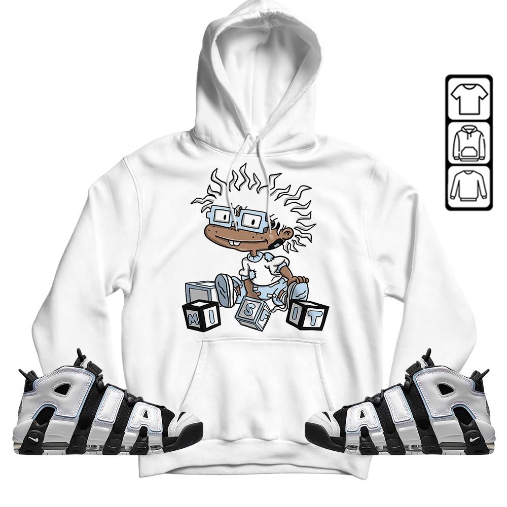 Cartoon 90s Misfit Sneaker Shirt Match Uptempo Cobalt Bliss, Air More Uptempo Cobalt Bliss MKO Hoodie