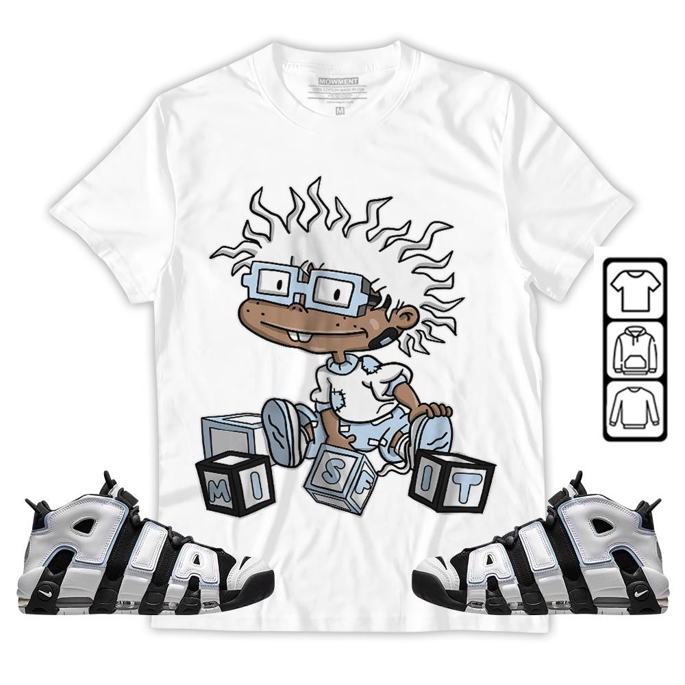 Cartoon 90s Misfit Sneaker Shirt Match Uptempo Cobalt Bliss, Air More Uptempo Cobalt Bliss MKO T-Shirt