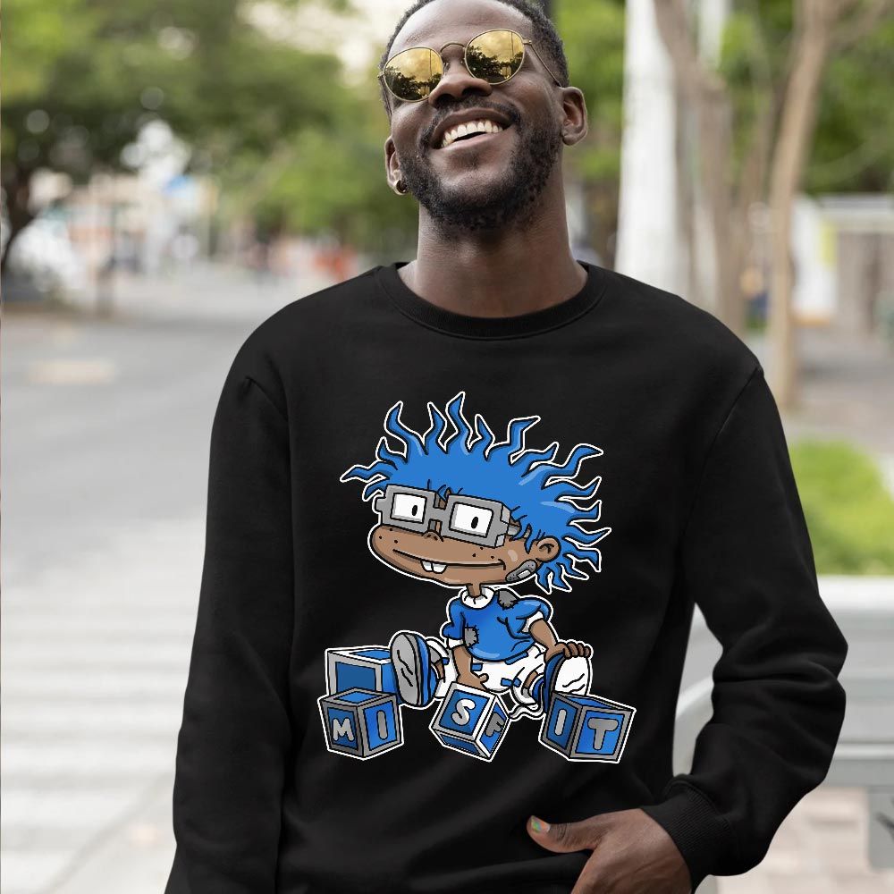 Cartoon 90s Misfit Sneaker Shirt Match White French Blue 13s, Jordan 13 French Blue MKO T-Shirt Cartoon 90s Misfit Sneaker Shirt Match White French Blue 13s, Jordan 13 French Blue MKO T-Shirt