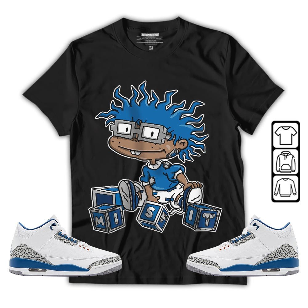 Cartoon 90s Misfit Sneaker Shirt Match Wizards 3s, Jordan Retro 3 Wizards MKO T-Shirt
