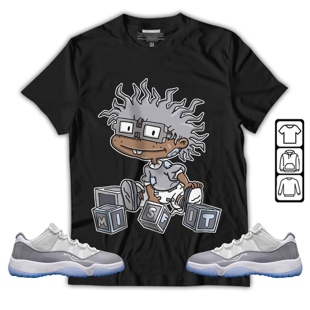 Cartoon 90s Rugrats Misfit Sneaker Shirt Match Cement Grey 11s, Jordan 11 Low Cement Grey MKO T-Shirt