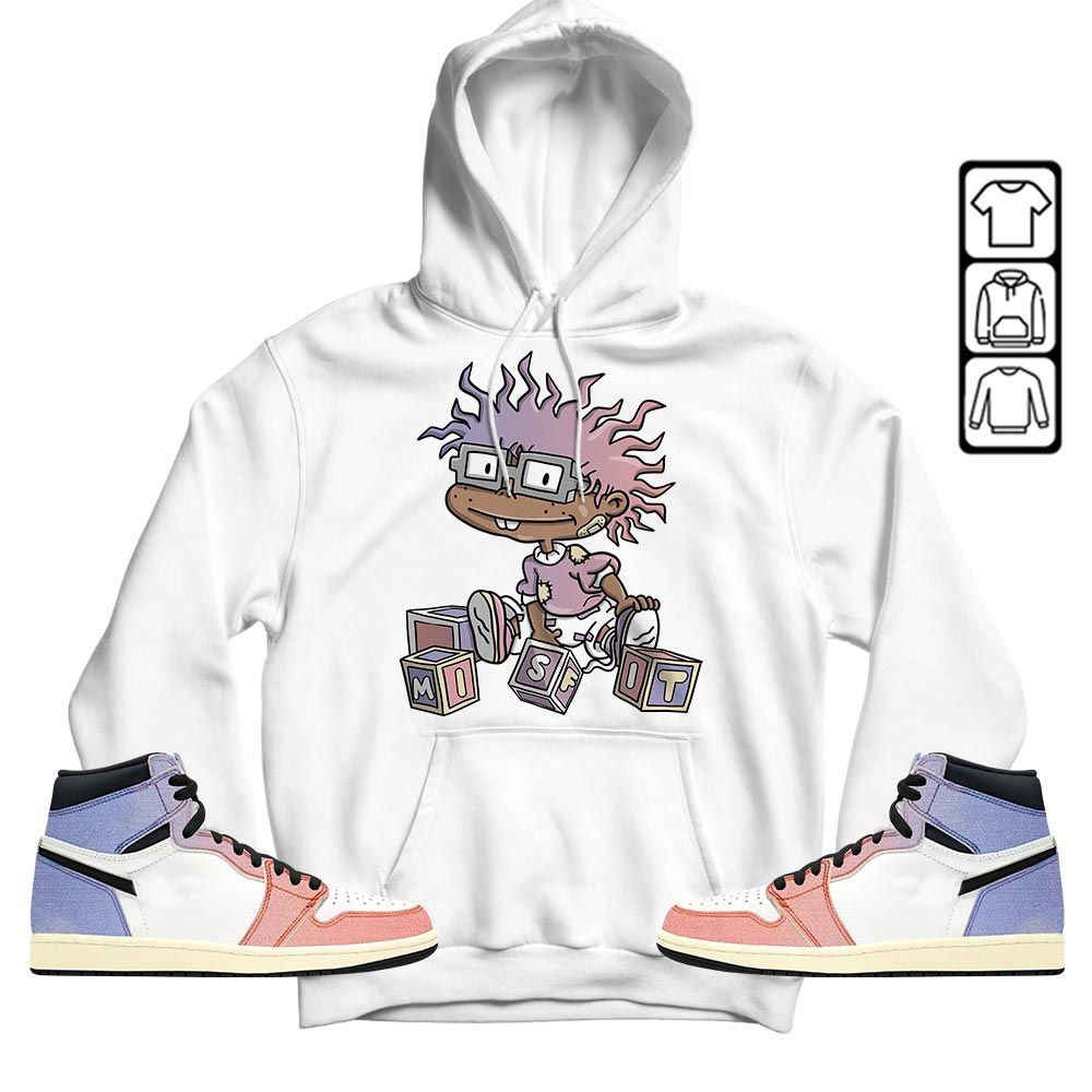 Cartoon 90s Rugrats Misfit Sneaker Shirt Match Retro Skyline 1s, Jordan 1 High OG Skyline MKO T-Shirt