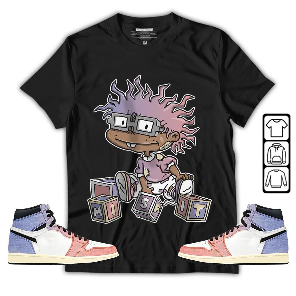 Cartoon 90s Rugrats Misfit Sneaker Shirt Match Retro Skyline 1s, Jordan 1 High OG Skyline MKO T-Shirt