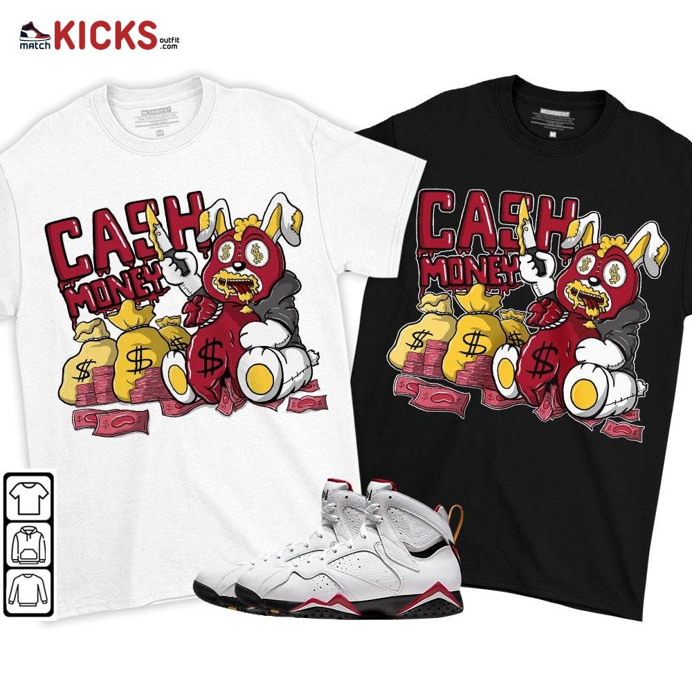 Cash Money Bear Sneaker Shirt Match Cardinal 7s, Jordan 7 Retro Cardinal MKO T-Shirt Cash Money Bear Sneaker Shirt Match Cardinal 7s, Jordan 7 Retro Cardinal MKO T-Shirt