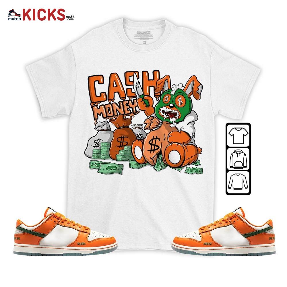 Cash Money Bear Sneaker Shirt Match Florida A and M University, Dunk Low Florida A and M University MKO T-Shirt Cash Money Bear Sneaker Shirt Match Florida A and M University, Dunk Low Florida A and M University MKO T-Shirt