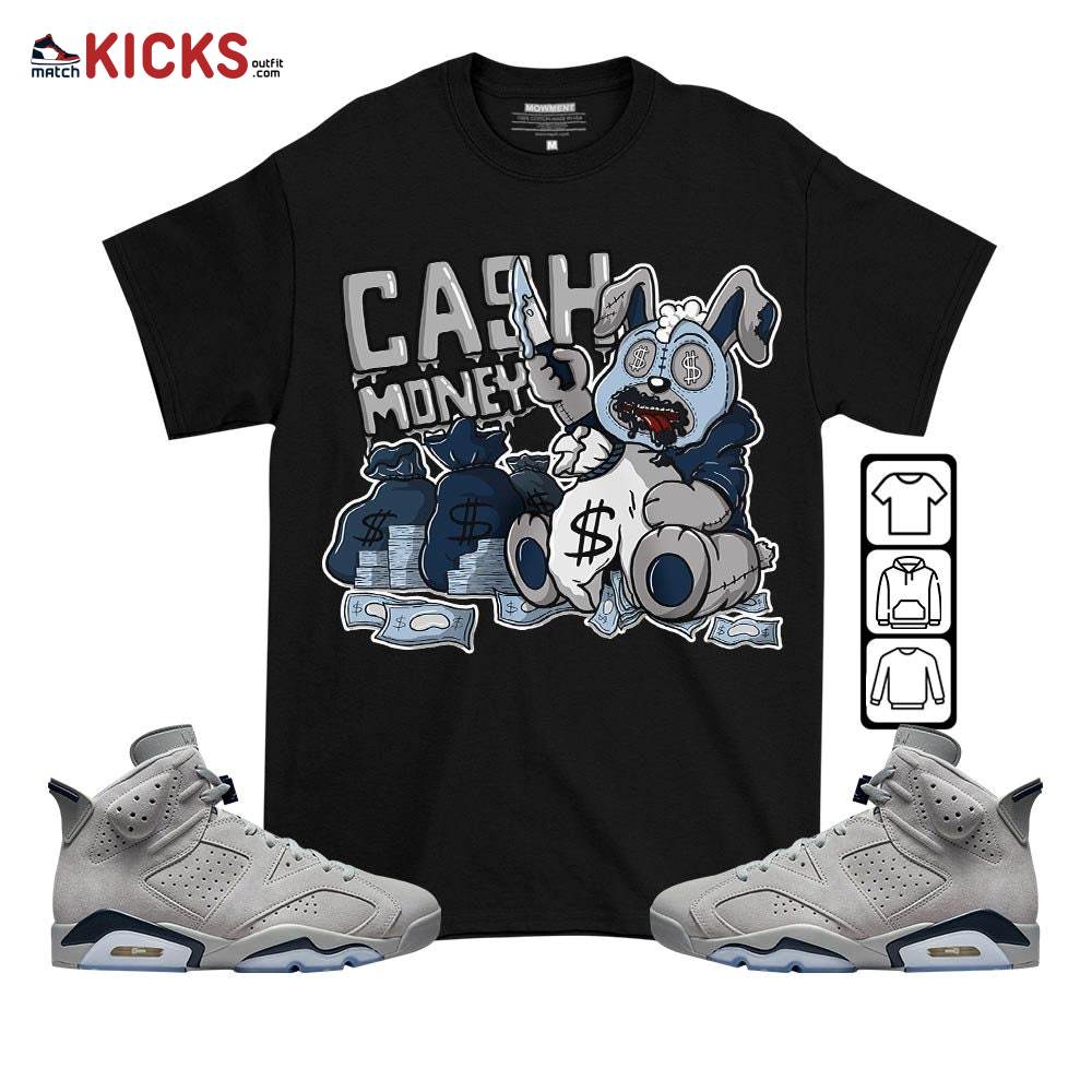Cash Money Bear Sneaker Shirt Match Georgetown 6s, Jordan 6 Retro Georgetown MKO T-Shirt Cash Money Bear Sneaker Shirt Match Georgetown 6s, Jordan 6 Retro Georgetown MKO T-Shirt