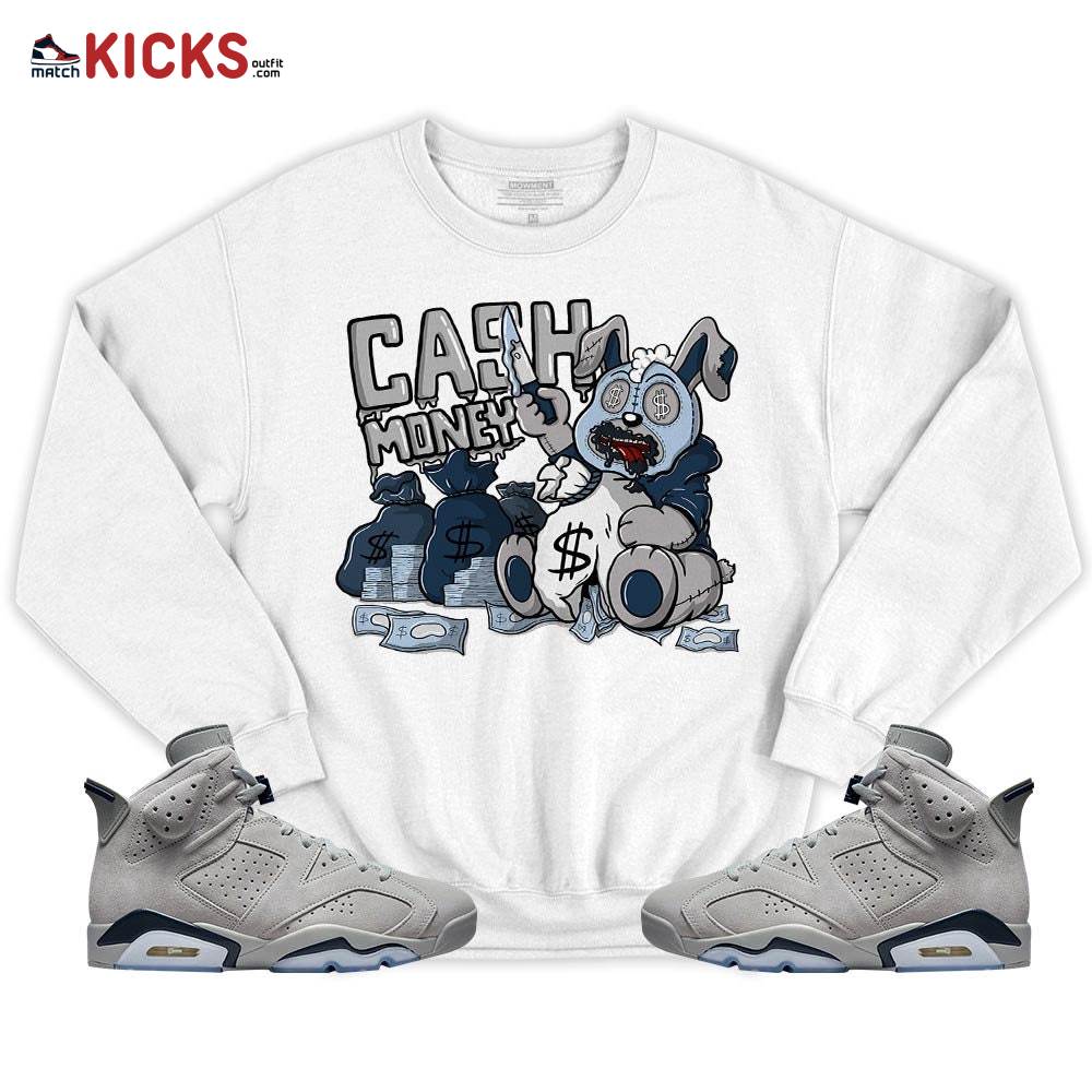 Cash Money Bear Sneaker Shirt Match Georgetown 6s, Jordan 6 Retro Georgetown MKO T-Shirt Cash Money Bear Sneaker Shirt Match Georgetown 6s, Jordan 6 Retro Georgetown MKO T-Shirt