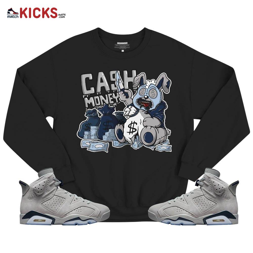 Cash Money Bear Sneaker Shirt Match Georgetown 6s, Jordan 6 Retro Georgetown MKO T-Shirt Cash Money Bear Sneaker Shirt Match Georgetown 6s, Jordan 6 Retro Georgetown MKO T-Shirt