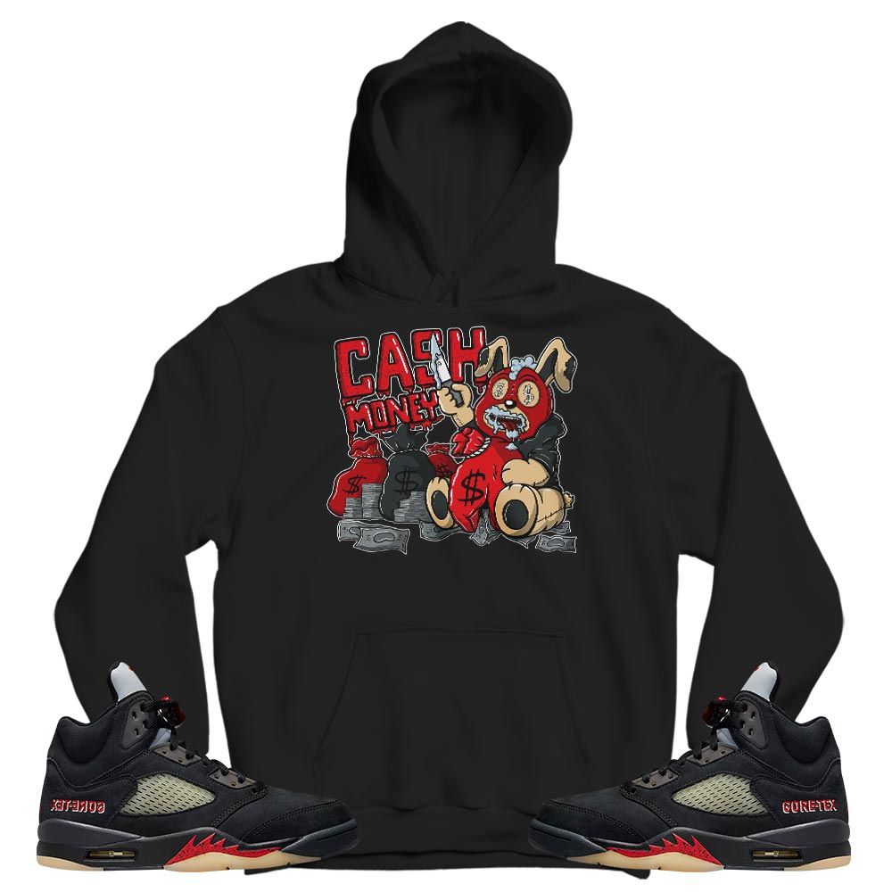 Cash Money Bear Sneaker Shirt Match Gore-Tex 5s, Jordan 5 GORE-TEX Off Noir MKO T-Shirt