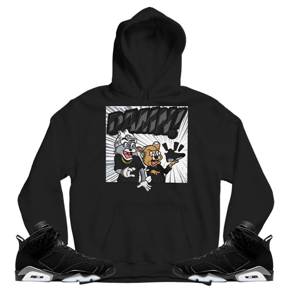 Cat And Mouse Damn Sneaker Shirt Match Black Chrome 6s, Jordan 6 Black Chrome MKO T-Shirt