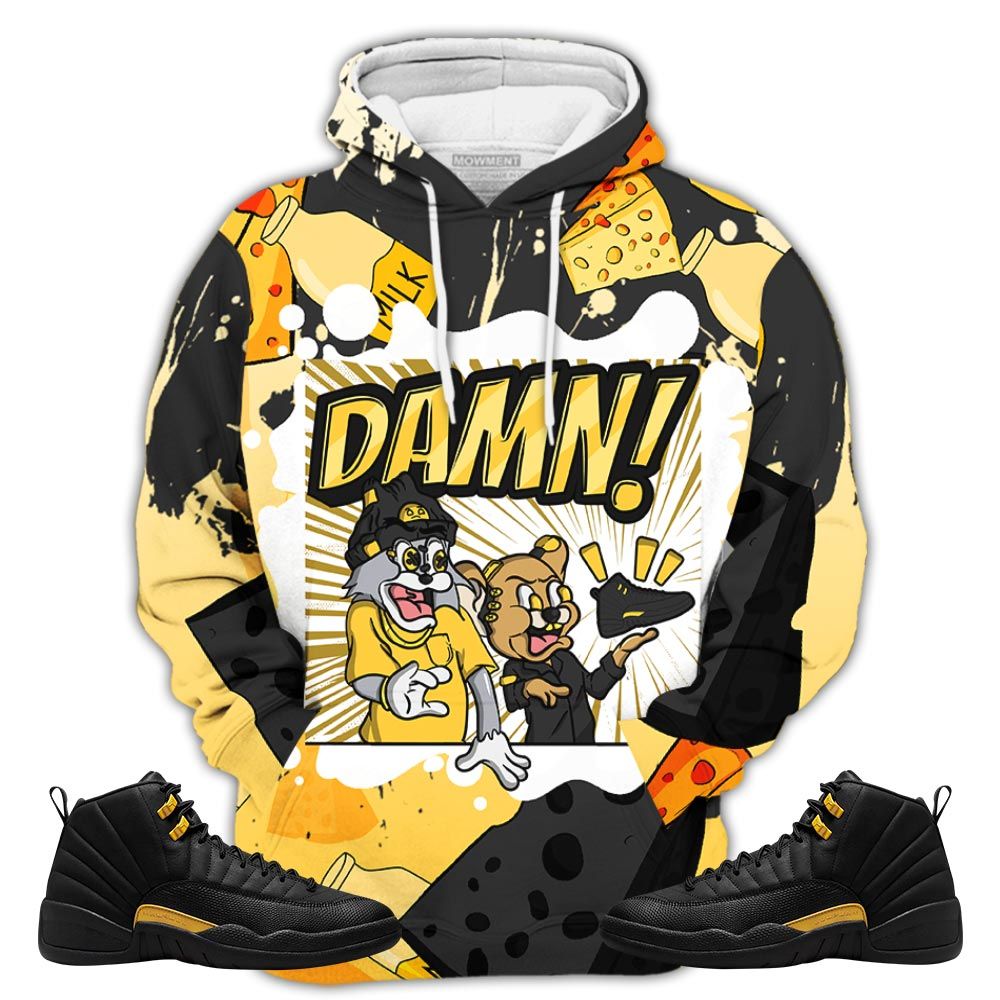 Cat And Mouse Damn Sneaker Shirt Match Black Taxi 12S, Jordan 12 Retro Black Taxi Hoodie Sweatshirt Tee All Over Print MKO Shirt Cat And Mouse Damn Sneaker Shirt Match Black Taxi 12S, Jordan 12 Retro Black Taxi Hoodie Sweatshirt Tee All Over Print MKO Shirt