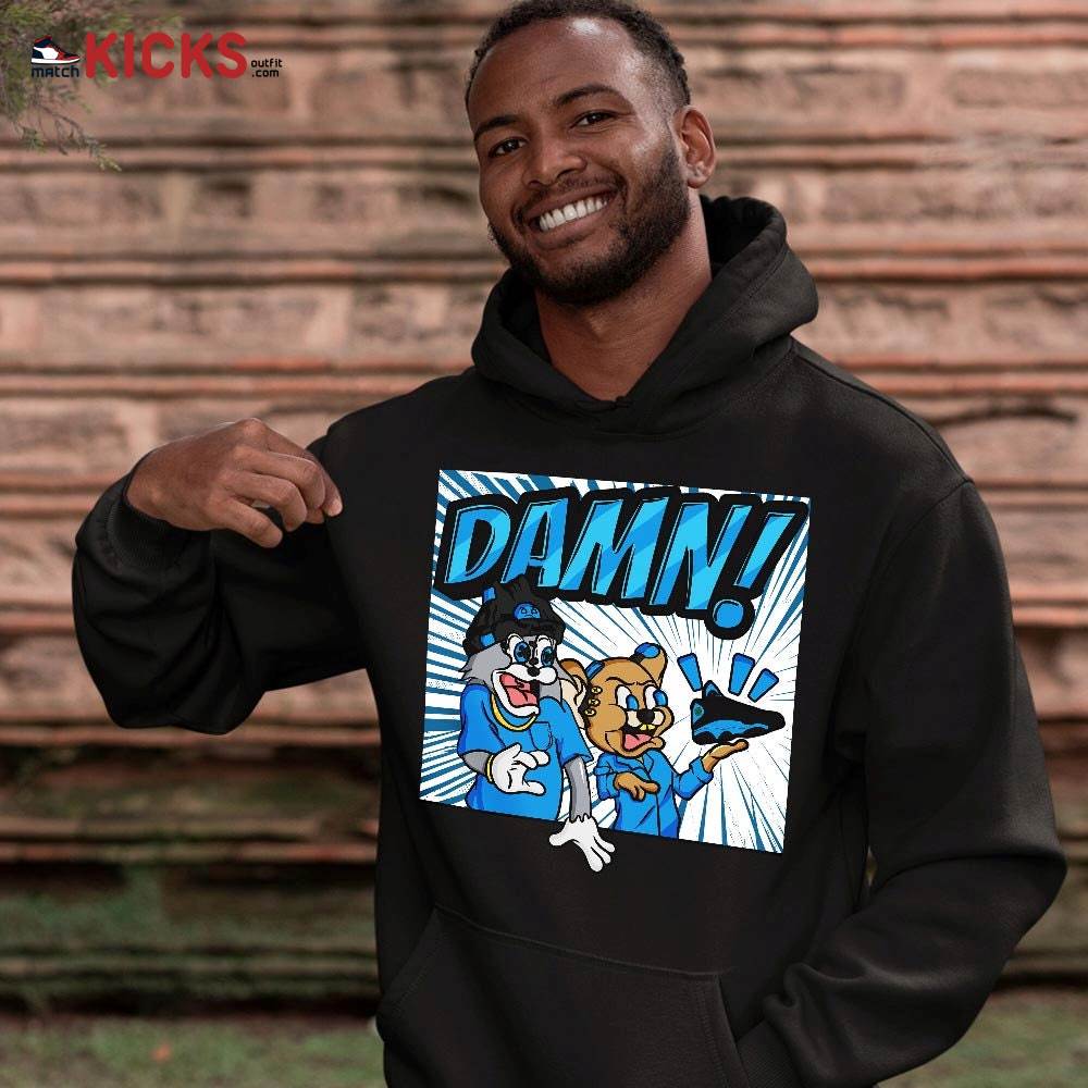 Cat And Mouse Damn Sneaker Shirt Match Black University Blue 13s, Jordan 13 Black University Blue 2022 MKO T-Shirt Cat And Mouse Damn Sneaker Shirt Match Black University Blue 13s, Jordan 13 Black University Blue 2022 MKO T-Shirt
