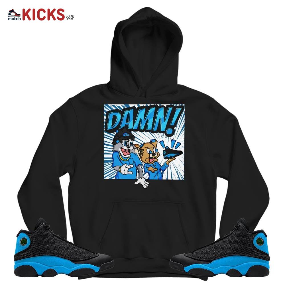 Cat And Mouse Damn Sneaker Shirt Match Black University Blue 13s, Jordan 13 Black University Blue 2022 MKO T-Shirt Cat And Mouse Damn Sneaker Shirt Match Black University Blue 13s, Jordan 13 Black University Blue 2022 MKO T-Shirt