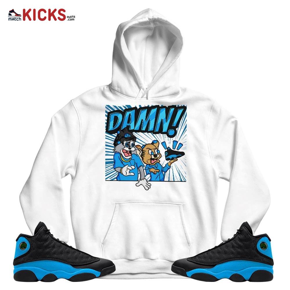Cat And Mouse Damn Sneaker Shirt Match Black University Blue 13s, Jordan 13 Black University Blue 2022 MKO T-Shirt Cat And Mouse Damn Sneaker Shirt Match Black University Blue 13s, Jordan 13 Black University Blue 2022 MKO T-Shirt
